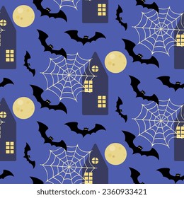 Seamless Halloween and cobwebs