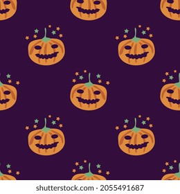 Seamless Halloween decorative vector pattern