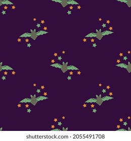 Seamless Halloween decorative vector pattern