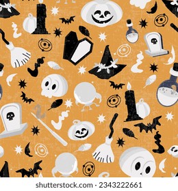 seamless Halloween Night Patterns Wallpaper Background - Scary Night