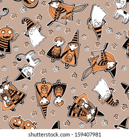 Seamless halloween pattern.