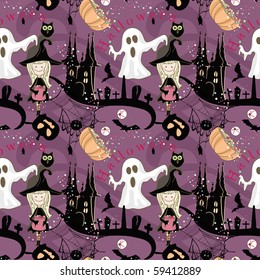 seamless halloween pattern