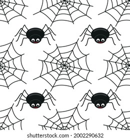 Patrón de halloween sin foco. Fondo de halloween sin foco. Texturas de la web araña, elementos para la decoración de la fiesta de Halloween.