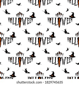 seamless halloween pattern and background vector illustration