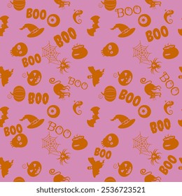 Seamless Halloween pattern background vector illustration