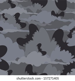 Seamless Halloween pattern with bats