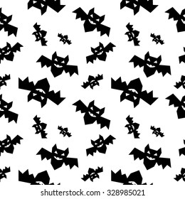 Seamless Halloween pattern with bats