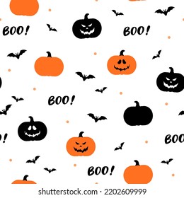 Seamless Halloween pattern. Colorful background. Vector illustration. Texture for print.
