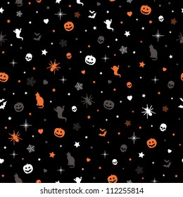 seamless halloween pattern decoration, with clipping path