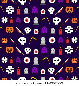 Seamless halloween pattern design 