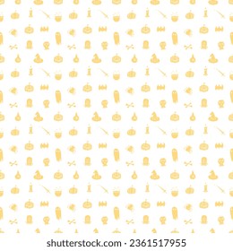 Seamless Halloween pattern. Doodle Halloween background