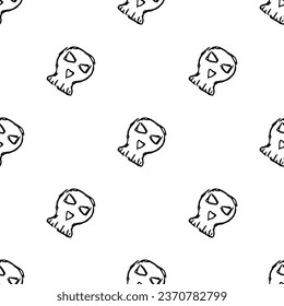 Patrón de Halloween sin foco. Fondo de Doodle Halloween