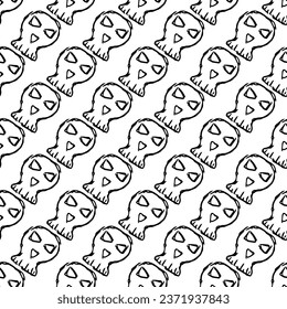 Seamless Halloween pattern. Doodle Halloween background