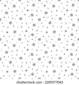 Seamless halloween pattern. Doodle vector halloween background
