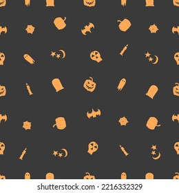 Seamless halloween pattern. Doodle vector halloween background
