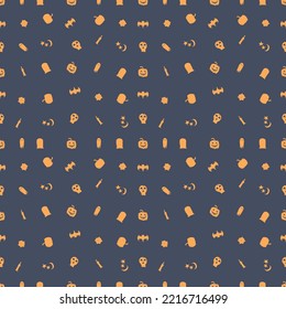 Seamless halloween pattern. Doodle vector halloween background