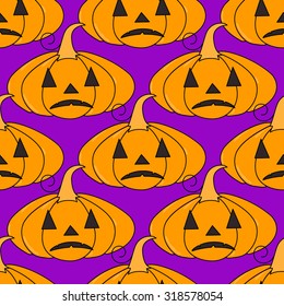 Seamless halloween pattern, flat style. Endless texture. Use for wallpaper, textiles, pattern fills, web page background