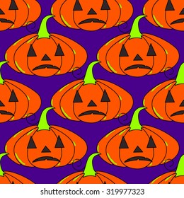 Seamless halloween pattern, flat style. Endless texture. Use for wallpaper, textiles, pattern fills, web page background