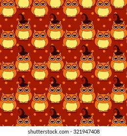 Seamless halloween pattern, flat style. Endless texture. Use for wallpaper, textiles, pattern fills, web page background