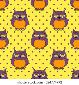 Seamless halloween pattern, flat style. Endless texture. Use for wallpaper, textiles, pattern fills, web page background