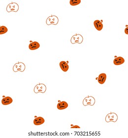 Seamless Halloween pattern with hand drawn