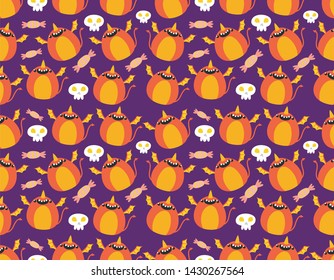 seamless halloween pattern. monster pattern