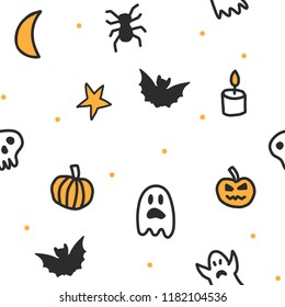 Seamless halloween pattern for october event. best for wallpaper, wrapping paper and invitation cards