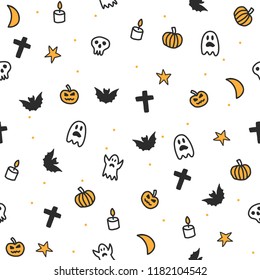 Seamless halloween pattern for october event. best for wallpaper, wrapping paper and invitation cards