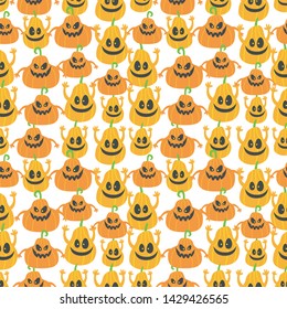 seamless halloween pattern. Pumpkin pattern
