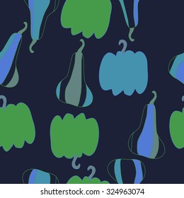 Seamless   Halloween pattern  of pumpkin,  spots, hole. Hand drawn.
