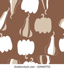 Seamless   Halloween pattern  of pumpkin,  spots, hole. Hand drawn.