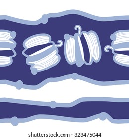 Seamless   Halloween pattern  of pumpkin, stripe, spots. Hand drawn.