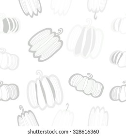 Seamless   Halloween pattern  of pumpkin, stripe, spots. Hand drawn.