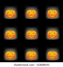 seamless Halloween pattern with pumpkins