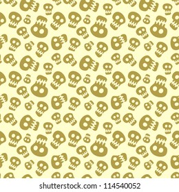 Seamless halloween pattern with skulls