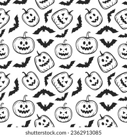 seamless halloween pattern and