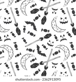 seamless halloween pattern and