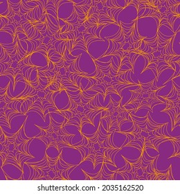 Seamless Halloween pattern with spider web. Halloween collection. Hand drawn Halloween background