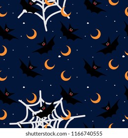 Seamless halloween pattern them background for kids
