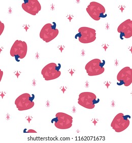 Seamless halloween pattern. Vector background with pumpkin. Design for prints, shirts and posters.