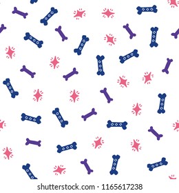Seamless halloween pattern. Vector background with bone. Design for prints, shirts and posters.
