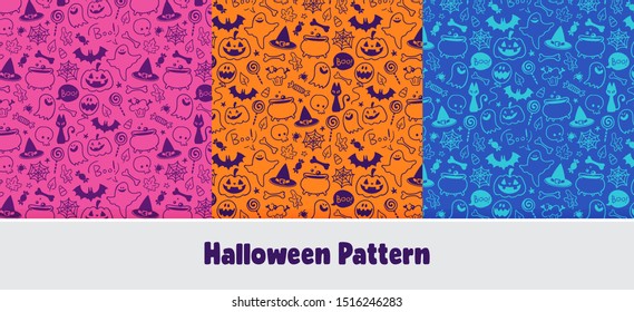 Seamless Halloween Pattern. Vector design