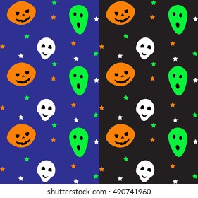 Seamless Halloween pattern. Vector illustration.