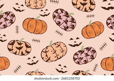 Patrones de Halloween sin costuras para la tela, cubiertas, fondos, envoltorios, etc.