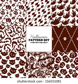 Seamless Halloween patterns mega collection