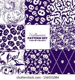Seamless Halloween patterns mega collection