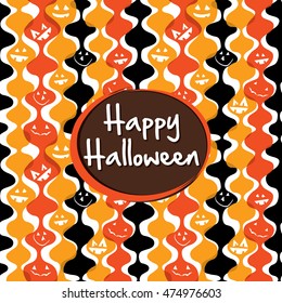 Seamless Halloween Pumpkins Lantern Pattern