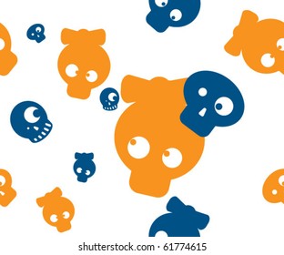 Seamless halloween skull background