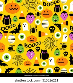 seamless halloween theme pattern