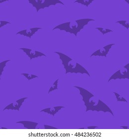 Seamless halloween vector pattern with flittermouse, color pattern